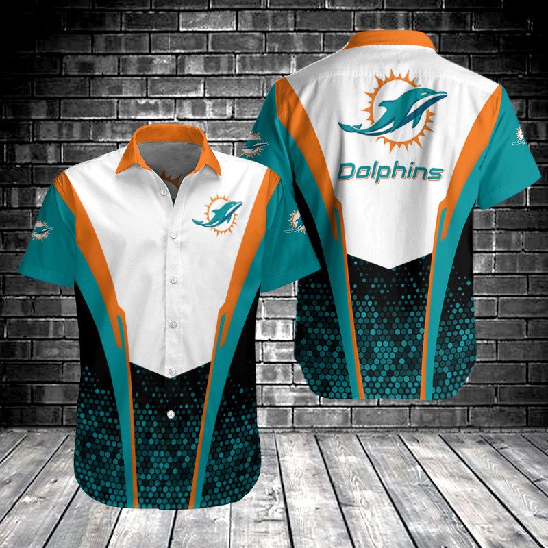 Miami Dolphins Button Shirts Bg299