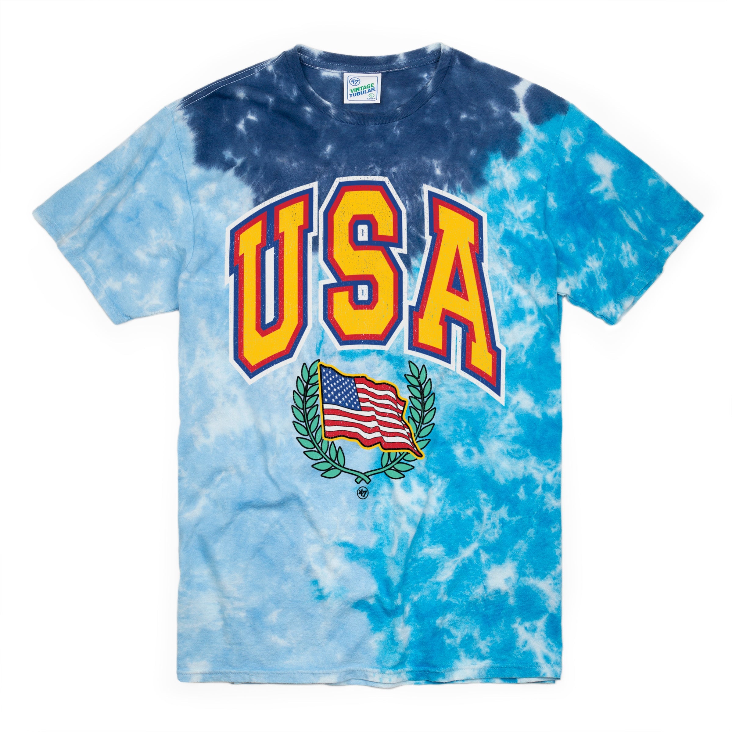 XC UNITED STATES TRI DYE ’47 VINTAGE TUBULAR TEE