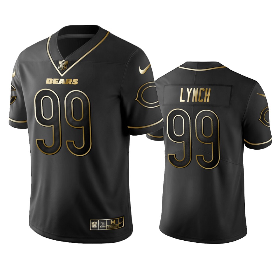 Chicago Bears Aaron Lynch Black Golden Edition 2019 Vapor Untouchable Limited Jersey – Mens