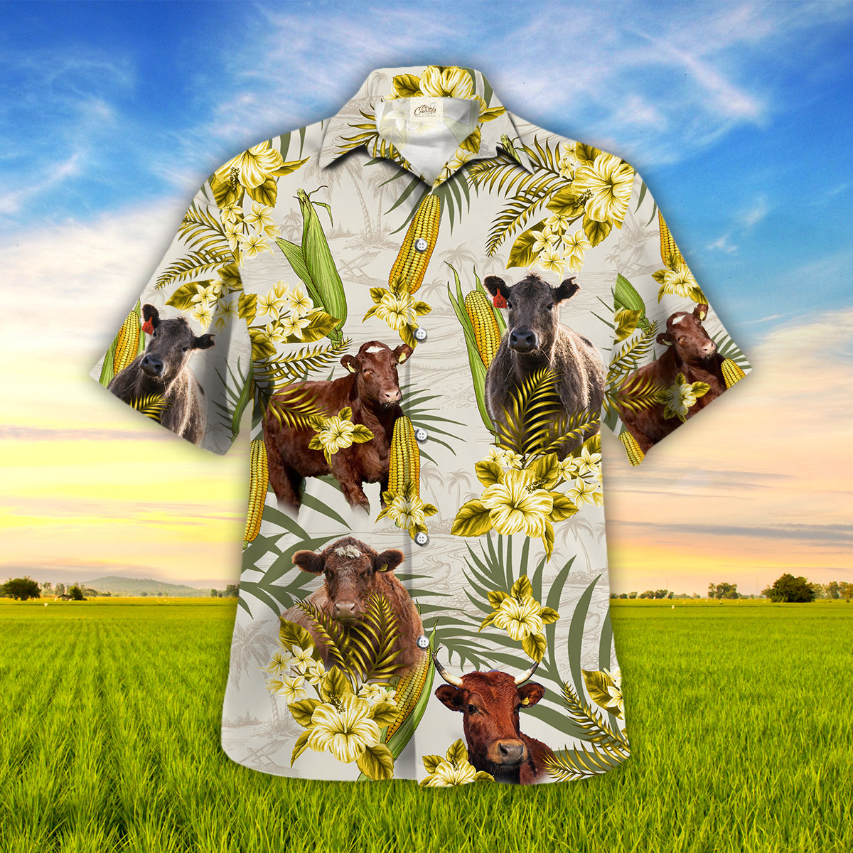 Shorthorn Farmer Corn Hawaii Shirt Ha10147