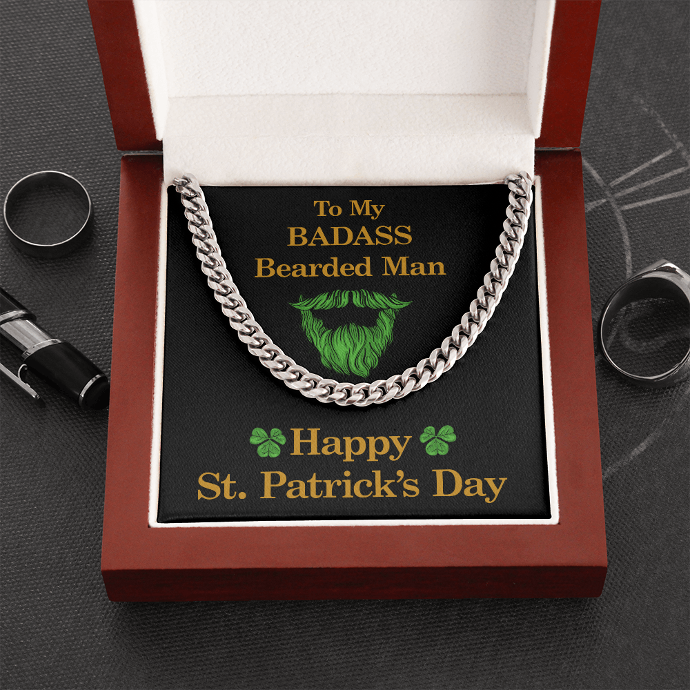 To My Badass Bearded Man – Cuban Chain Necklace