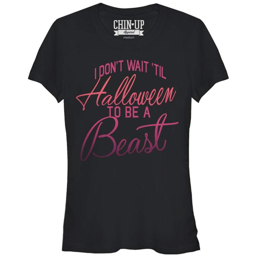 CHIN UP Junior’s Halloween Beast  T Shirt Black