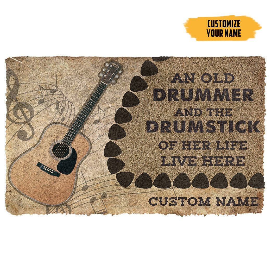 Gearhumans 3D Acoustic Guitars An Old Guitarist Custom Doormat