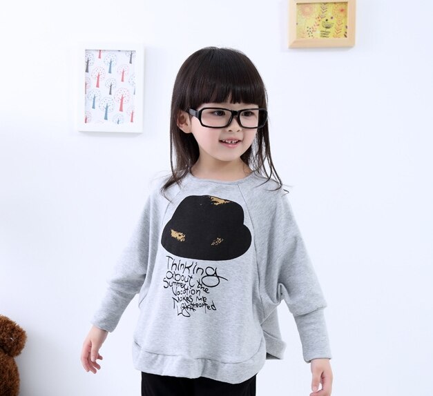 2019 Hot Sale Fashion girls Bat shirt sweatshirts Cotton Kids Loose Hoodies Clothes Baby Toddler Children clothing 2 To 14 15Y alx