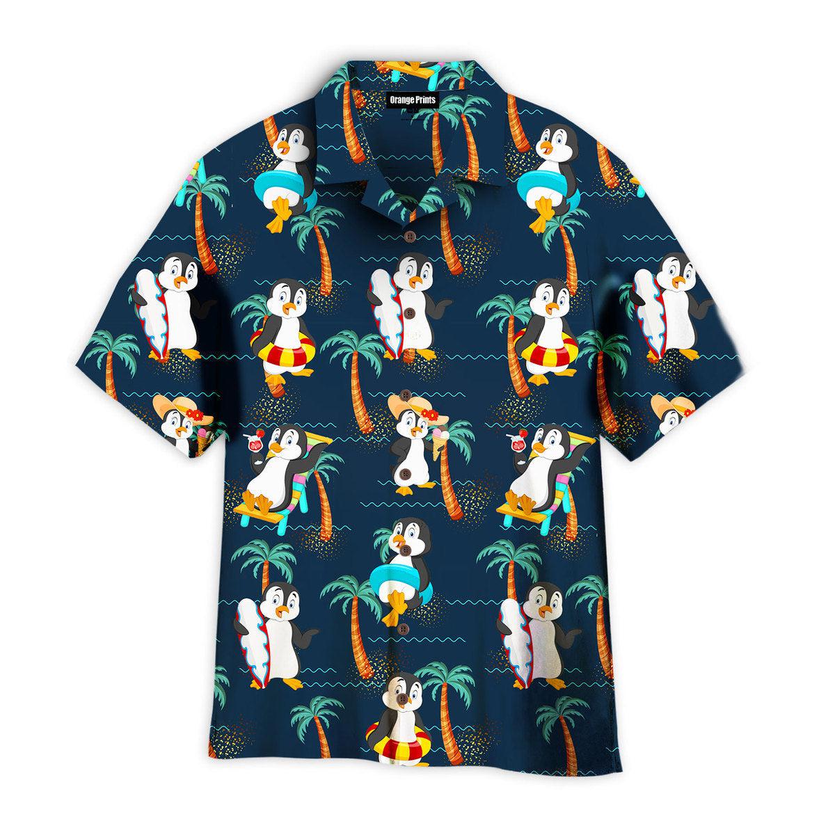 Penguin On Summer Vacation Hawaii Shirt For Men Women Ha14058