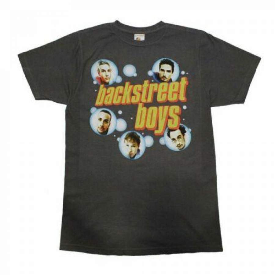 Backstreet Boys Bolle Antracite T-Shirt Uomo Licenza Ufficiale Fascia Tee