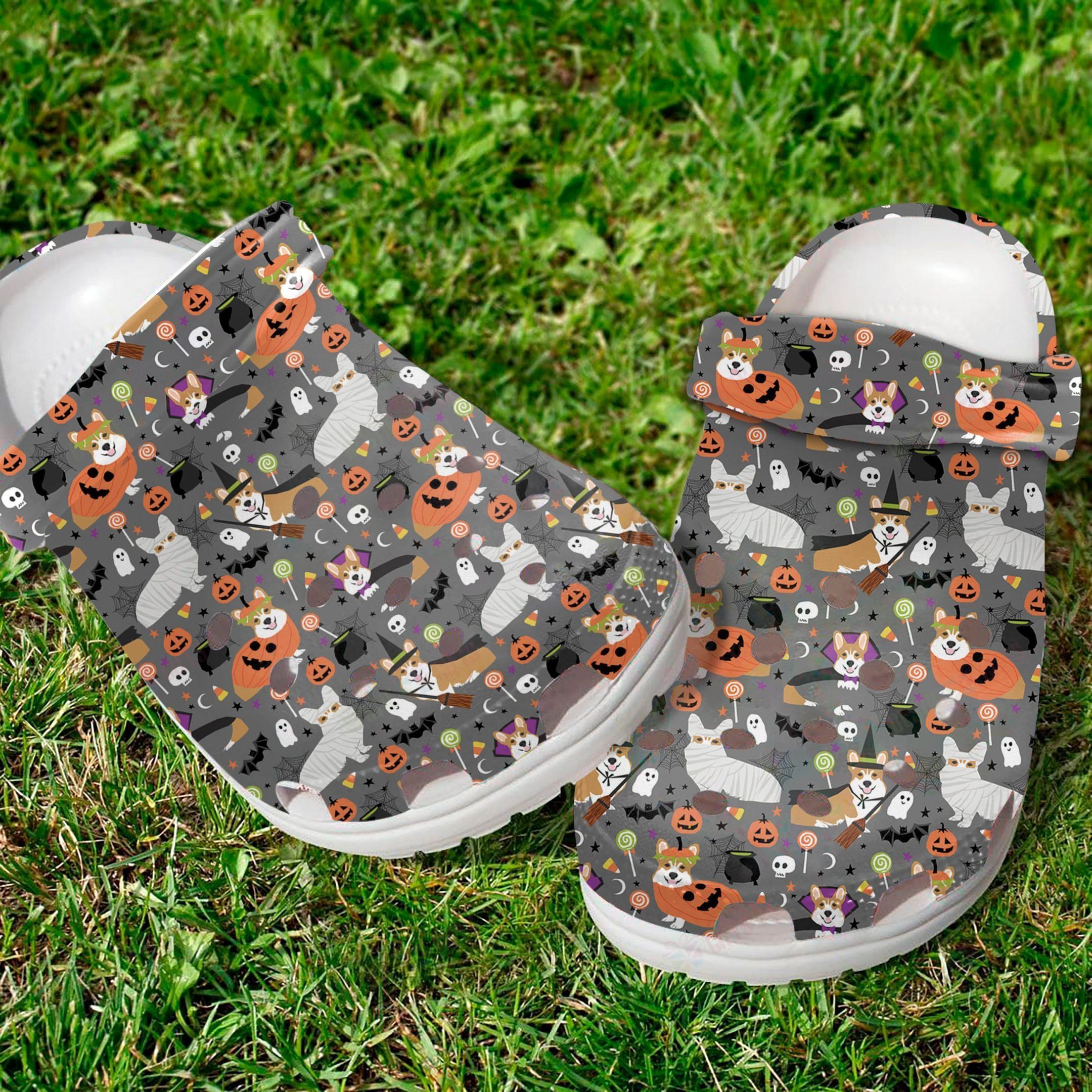 Corgi Dog Halloween Crocs Classic Clogs Shoes