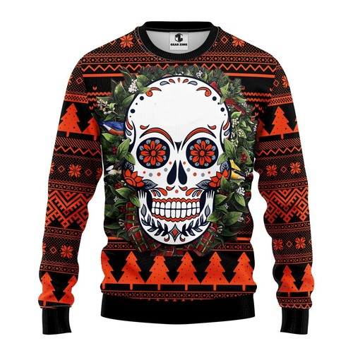 Skull Ugly Christmas Sweater | Unisex | Adult | Us3080