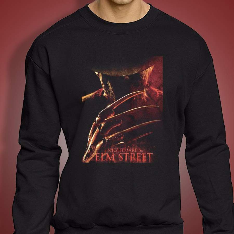 A Nightmare On Elm Street Poster Movie Freddy Krueger Men’S Sweatshirt