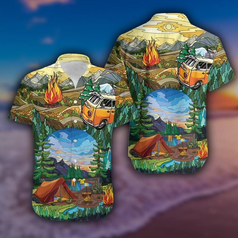 Felacia Art Of Camping Unisex Hawaiian Ha20498