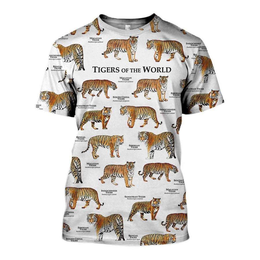 Tigers Of The World Shirts And Shorts 3D Print For Men For Girls