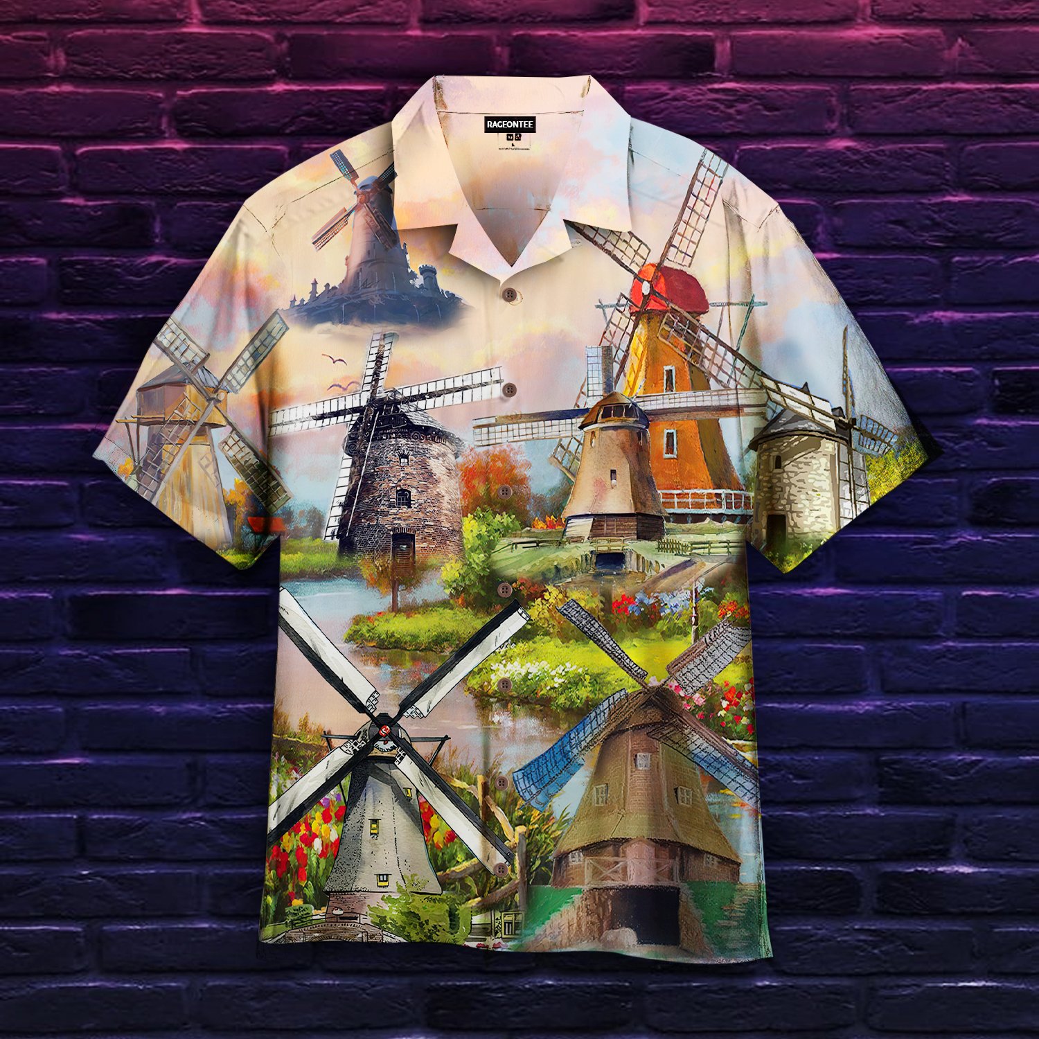 Peaceful Windmill Scenery Hawaii Shirt For Men Women Adult Ha78017