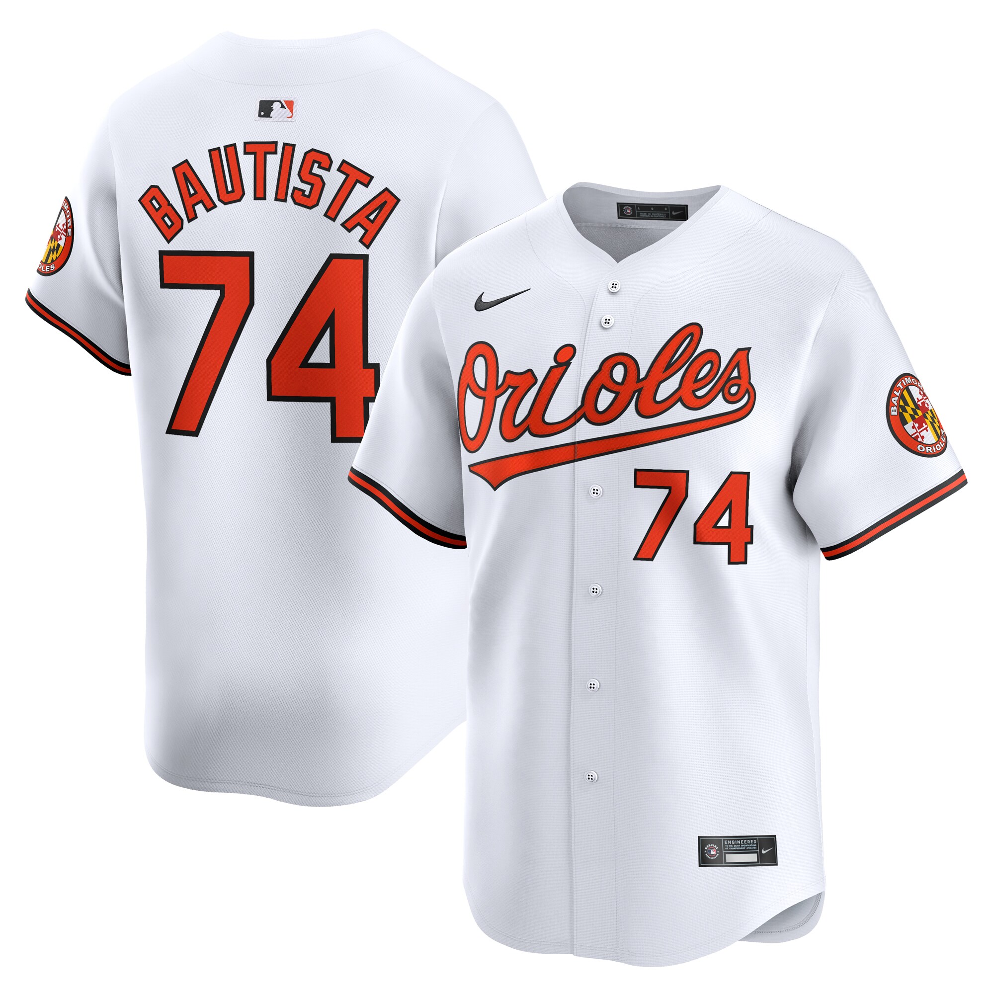 Felix Bautista Baltimore Orioles Home Limited Player Jersey – White