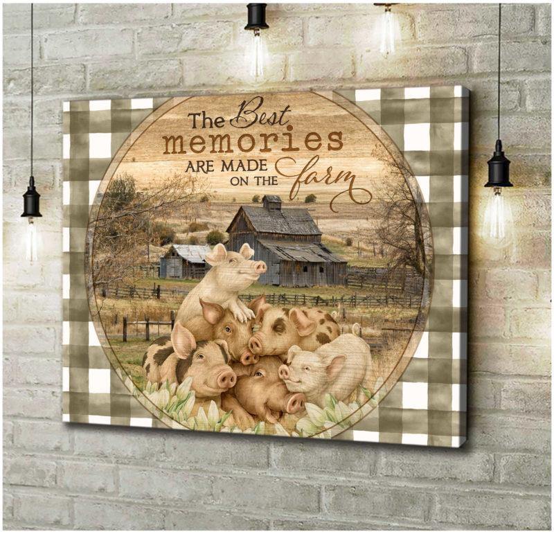 The Best Memories Are Made At The Farm –  Best Gift Idea, Gift For Home Decor, Gift For Family – Horizontal Canvas Matte Canvas Wall Art