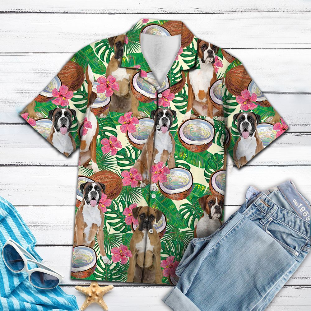 Boxer Tropical Coconut Hawaii Shirt Ha89567