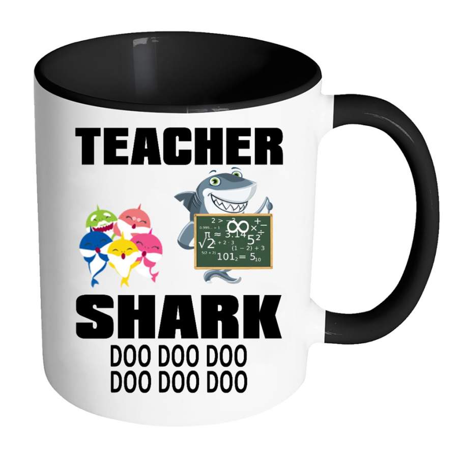 Teacher Shark Doo Doo Doo – Full-Wrap Coffee Colors Accent Mug