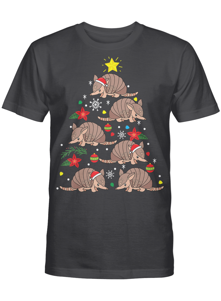 AmazeStyleZ Santa’s Reindeer, Ugly Christmas Sweater, Christmas Gift Ideas, Armadillo Christmas Ornament Tree Funny Zookeeper Gift T-Shirt