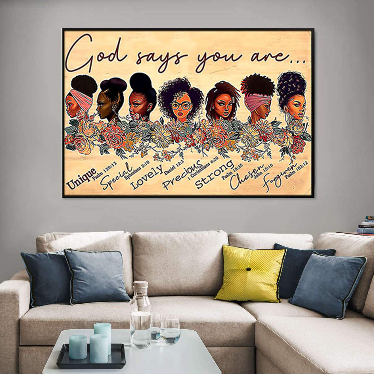 Black American Canvas Beautiful Black Pride Canvas Prints Afro Girl Black Man Digital Appealing Home Decor Canvas