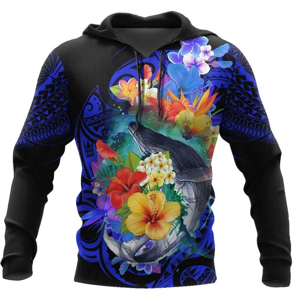 Amazing Kanaka Maoli Humpback Whale Blue 3D Printed Sublimation Hoodie Hooded Sweatshirt Comfy Soft And Warm For Men Women S to 5XL CTC1501788