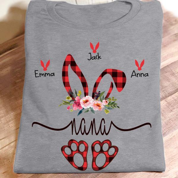 Personalized Name T-shirt Nana Bunny – Candy Gift Unisex T-shirt Hoodie Plus Size S-5xl