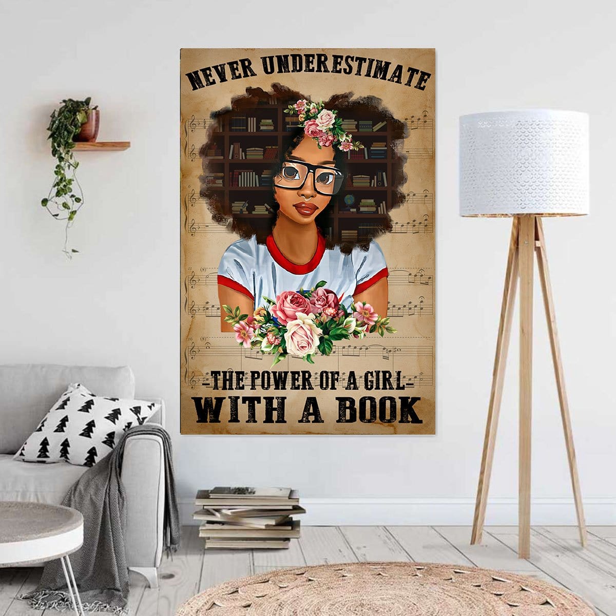 Canvas Prints Never Underestimate The Power Of A Girl Wall Art Home Decoration