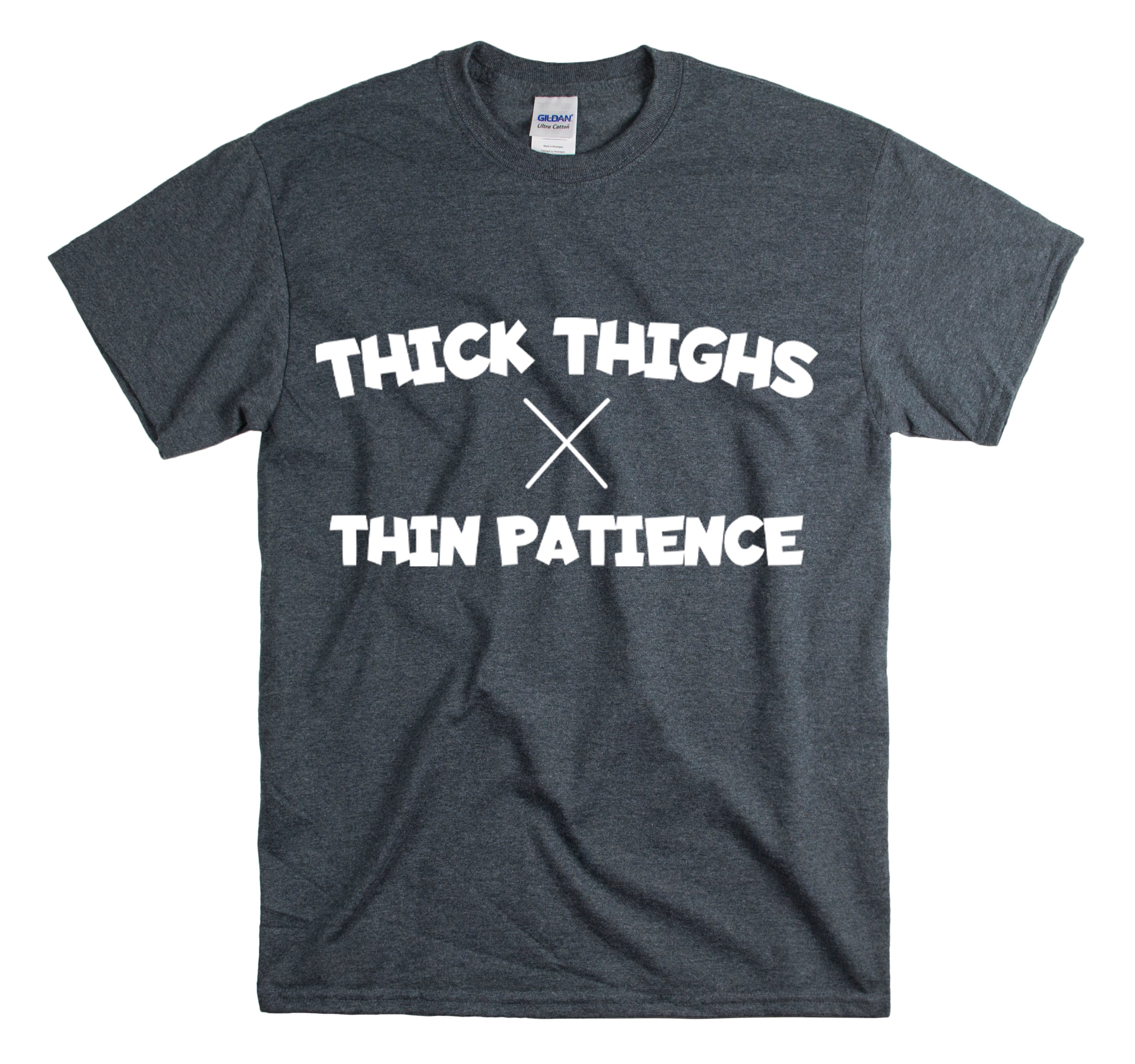 Shirt Funny Thick Thighs Thin Patience Introvert Confidence Unique Statement Breathable T-Shirt Unisex Heavy Cotton Tee