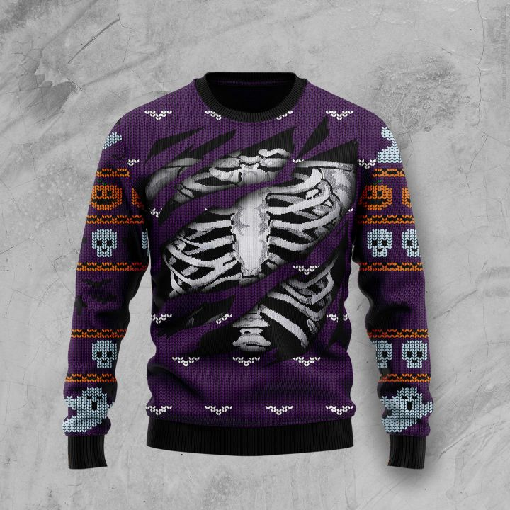 Skeleton Christmas Ugly Sweater | Unisex | Full Size | Adult | Colorful | US1627