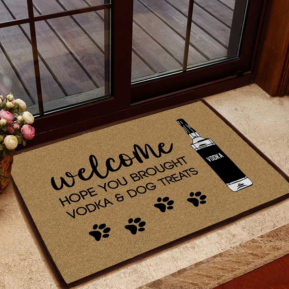 Hope You Brought Vodka And Dog Treats 01 All Over Printing Doormat Pre2356