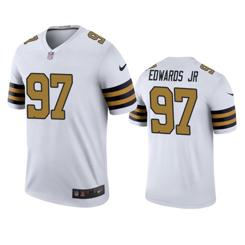 New Orleans Saints Mario Edwards Jr White Color Rush Legend 3D Jersey