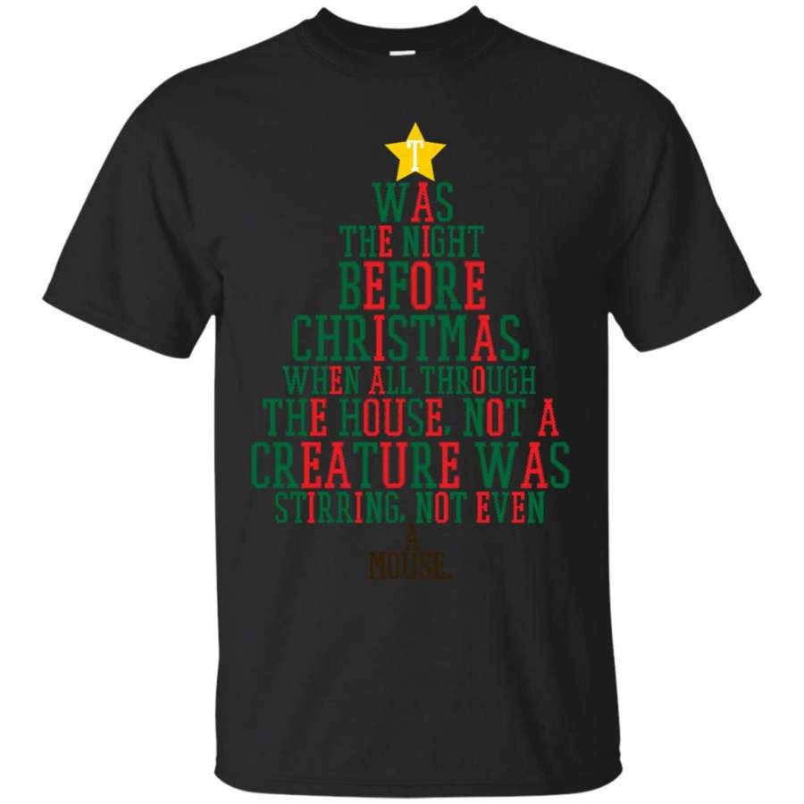 NIGHT BEFORE CHRISTMAS – Twas the Night Before Christmas T Shirt & Hoodie