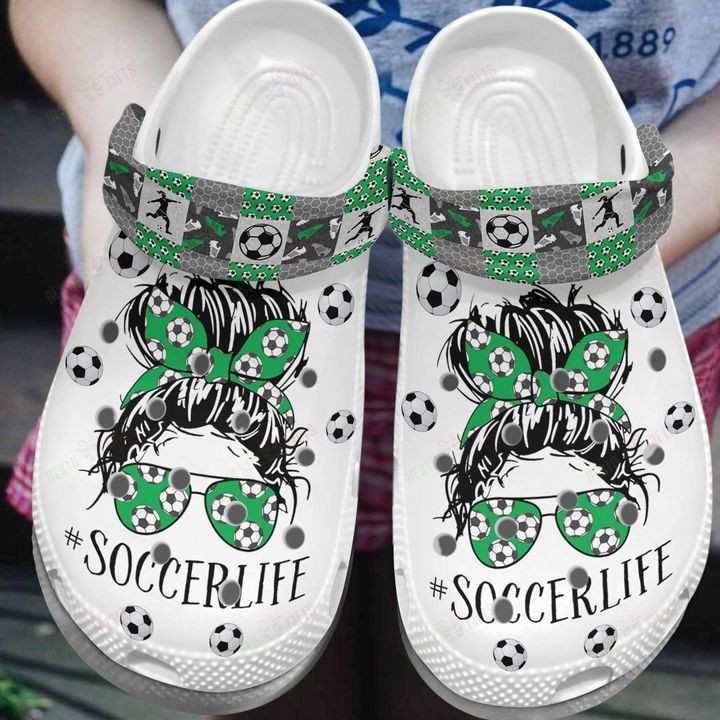 Soccer Whites Sole Soccer Life Crocss Classic Clogs Shoes For Men Women Kids