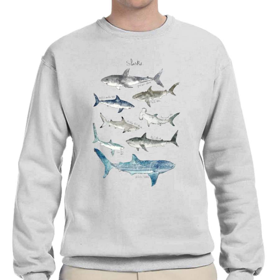 Sharks – Landscape Format Crew Neck Sweatshirt