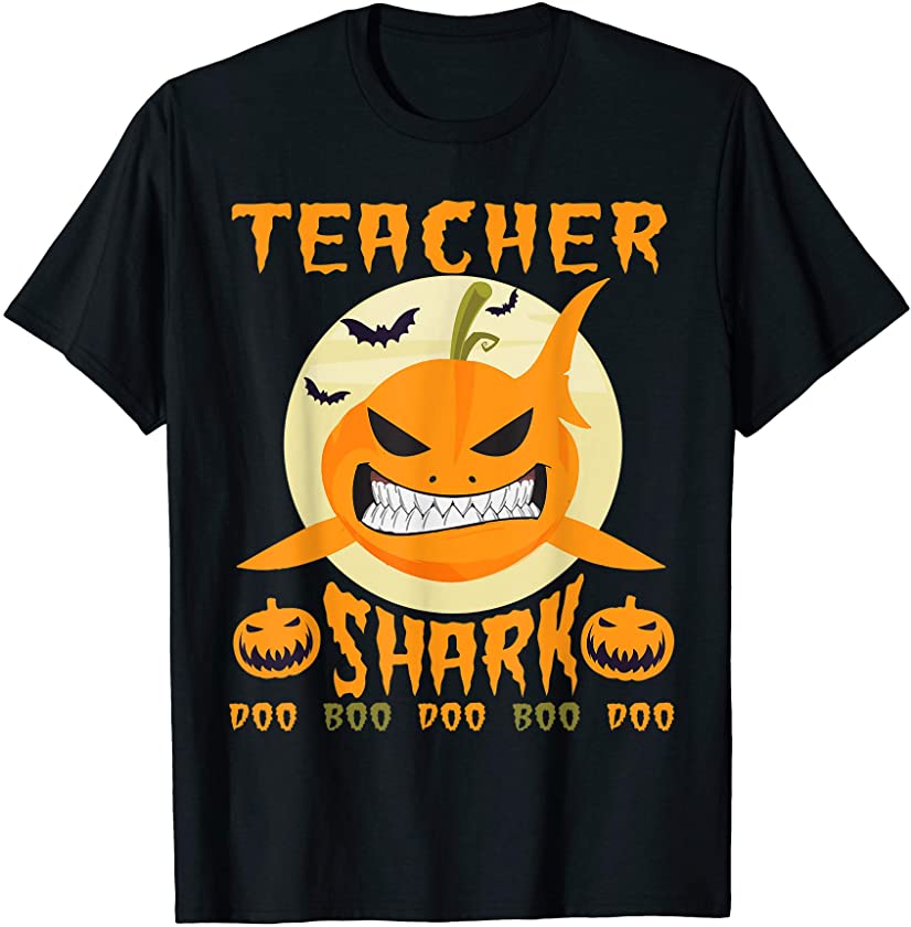 Teacher Shark Boo Boo Pumpkin Halloween Teacher Gift T-Shirt