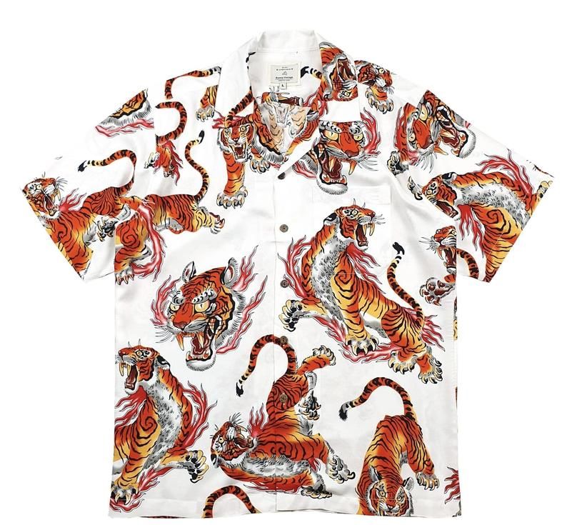 Tiger White Red Amazing Design Hawaiian Shirt DHC18064036