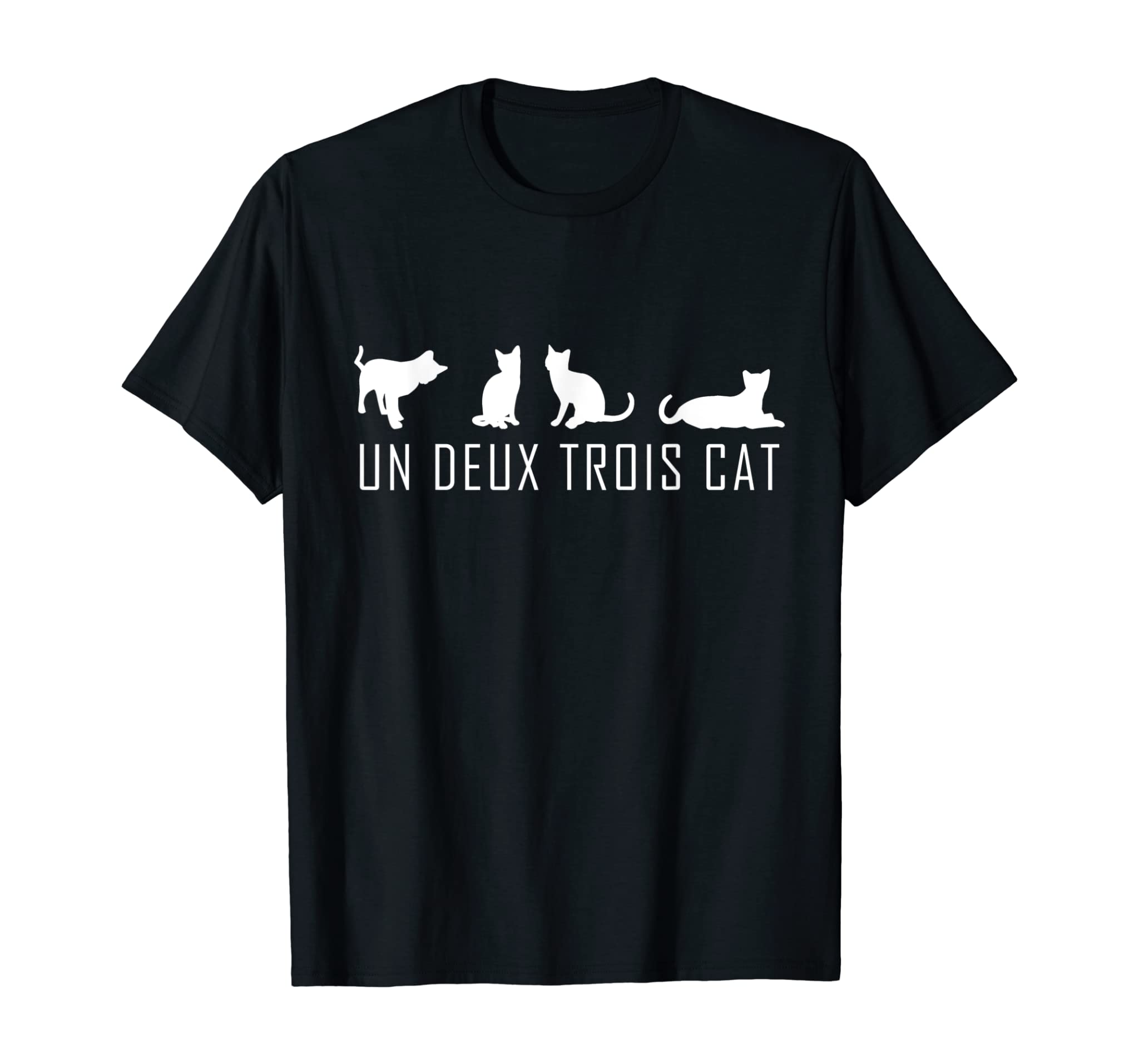 French Cat Shirt Un Deux Trois Cat Cute Funny French Teacher T-Shirt