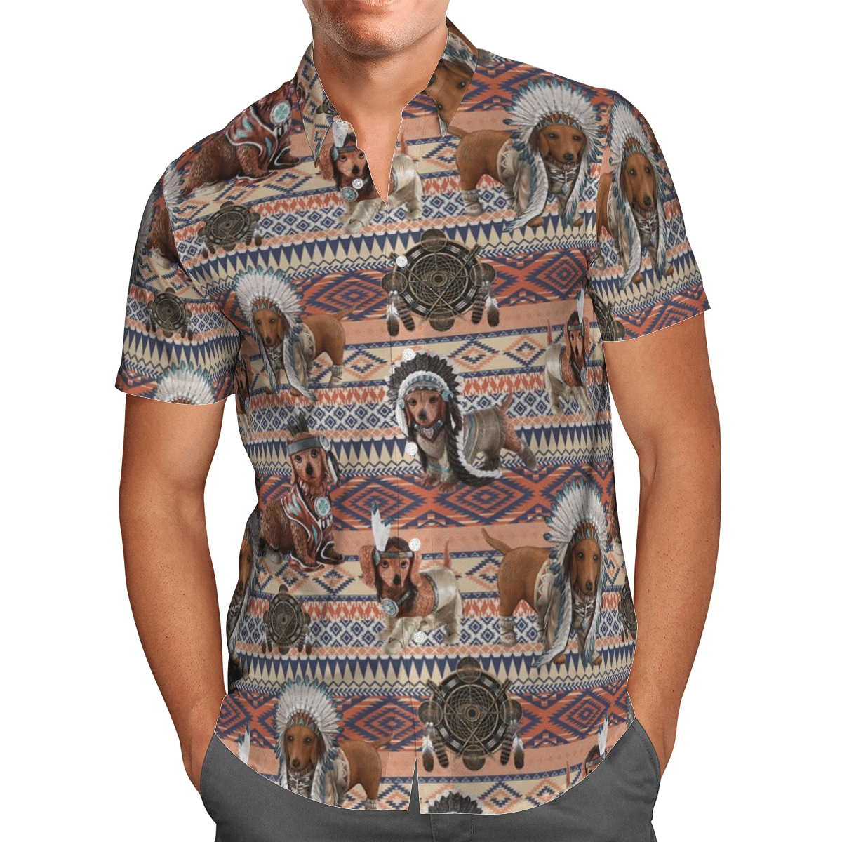 Amazing Native Dachshund Hawaiian Shirt