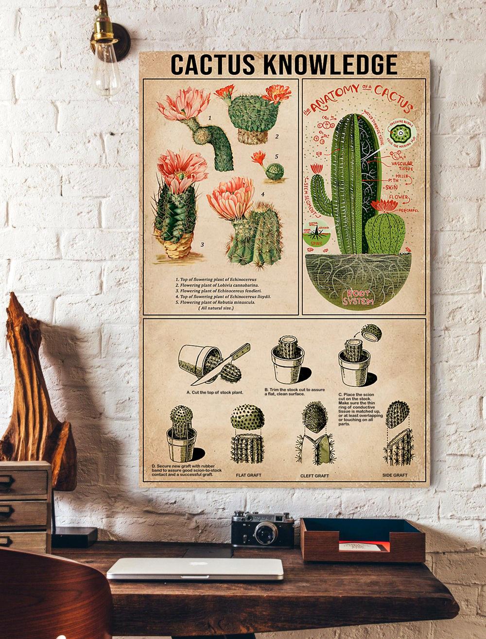 Cactus Knowledge Vertical Poster