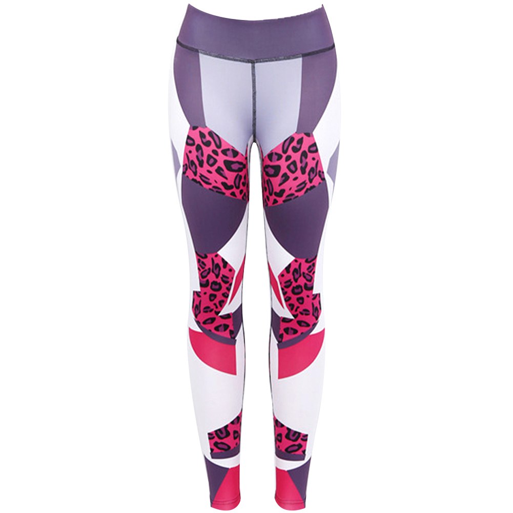 Women Fitness Leggings Sports Yoga Pants Breathable Leopard Printing Stretch Gym Running Athletic