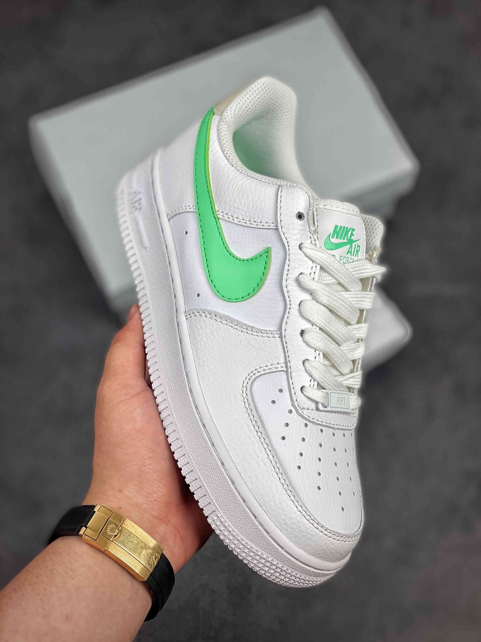 Nike Air Force 1 Low WhiteLight Bone-Green Glow 5340176