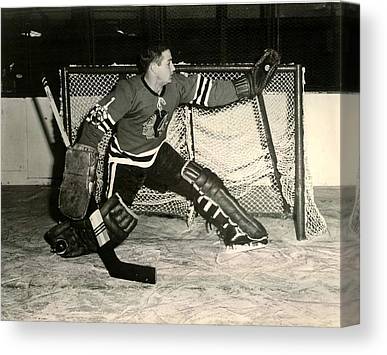 Glenn Hall Save Chicago Blackhawks Canvas Print