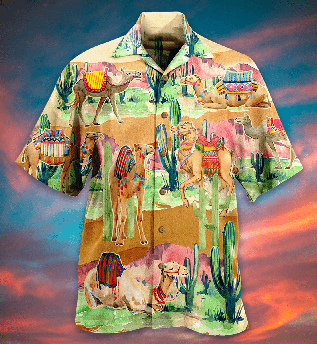 Camel Love Desert Hawaiian Aloha Shirts – Fashion Store