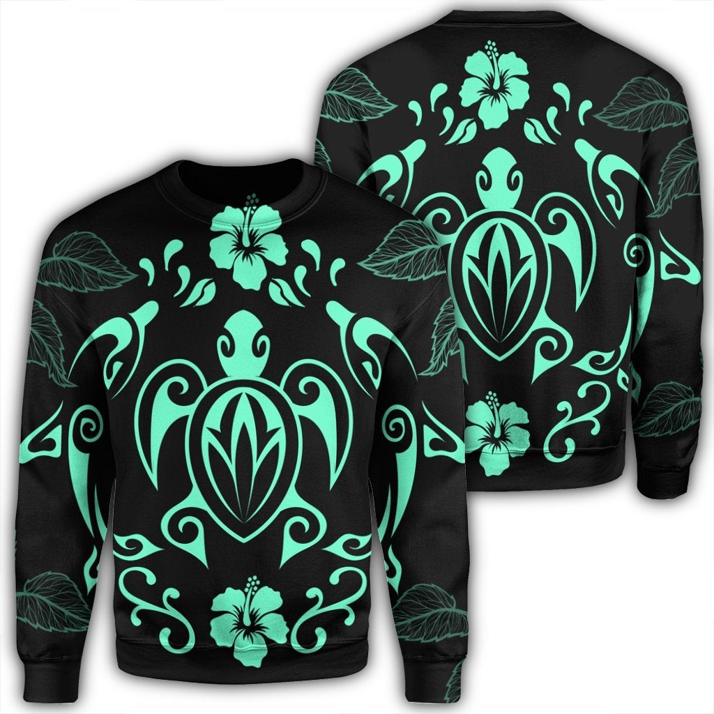 Hawaii Honu Turtle Dolphin With Plumeria Sweatshirt – Ah