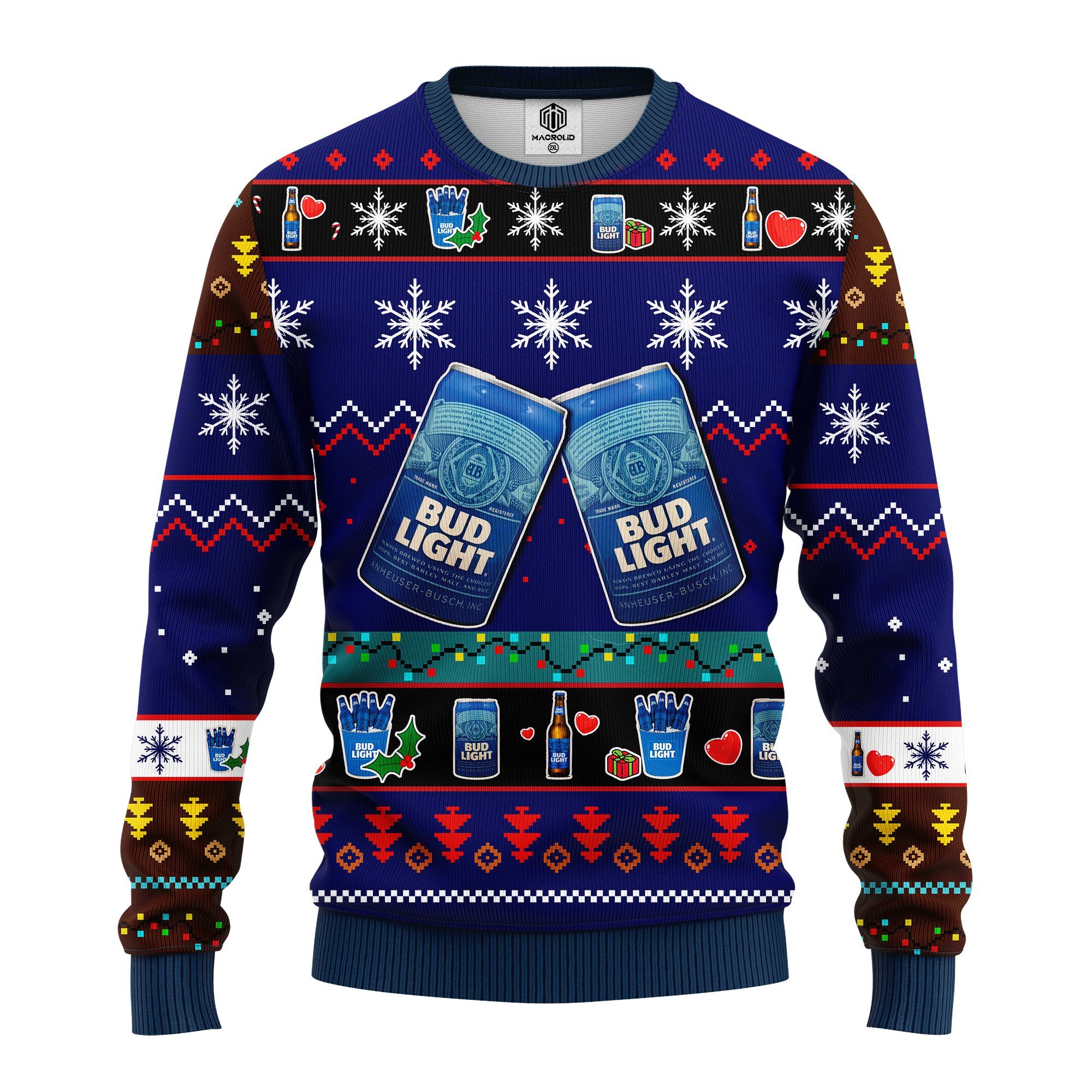 bud light ugly christmas sweater blue 1 – Amazing Gift idea