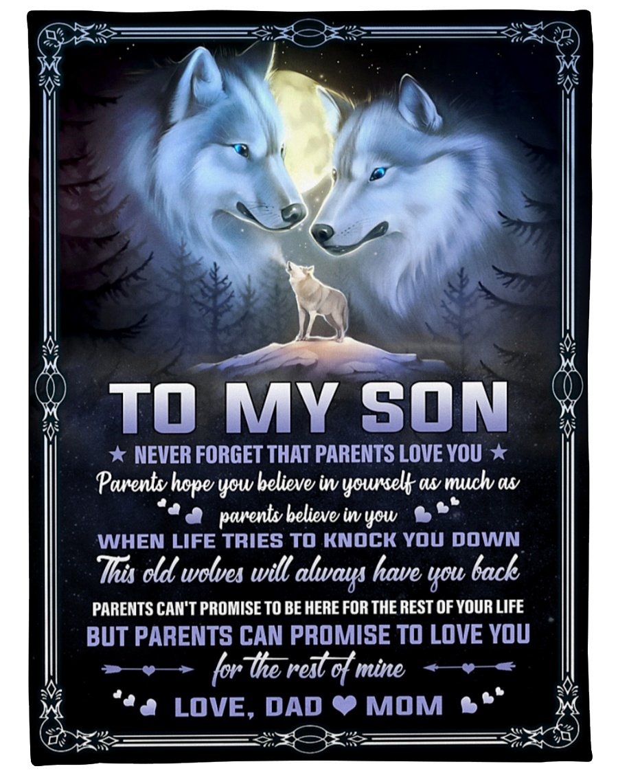 To My Son Never Forget That Parents Love You Blanket Gift For Son Gift For Birthday Family Home Decor Bedding Couch Sofa Soft and Comfy Cozy