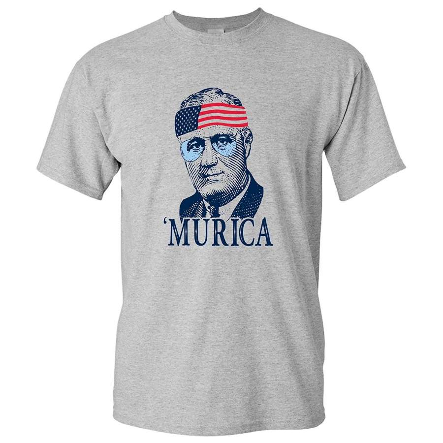 Men’s Cotton T-shirt Presidents Murica 4th of July Memorial Day USA Pride Tee Men’s Casual Shirt