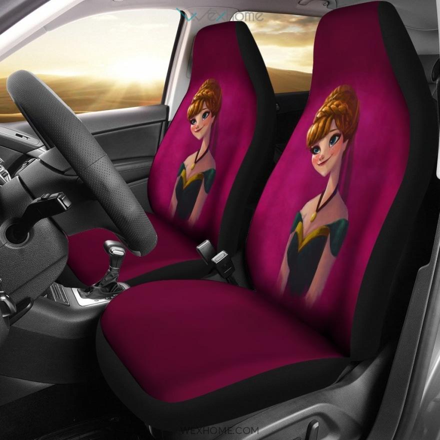 Anna Princess Car Seat Covers Frozen Cartoon Fan Gift Best Car Gift 2021