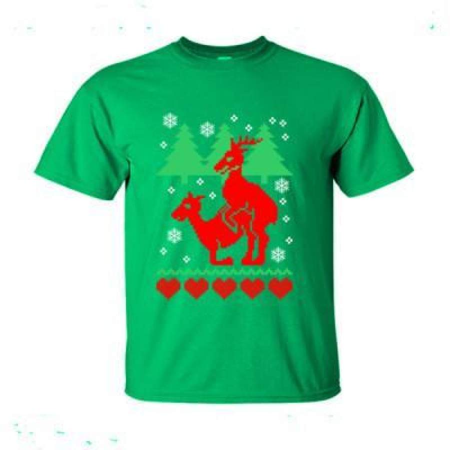 AGR Ugly Christmas Humping Reindeer – Ultra-Cotton T-Shirt