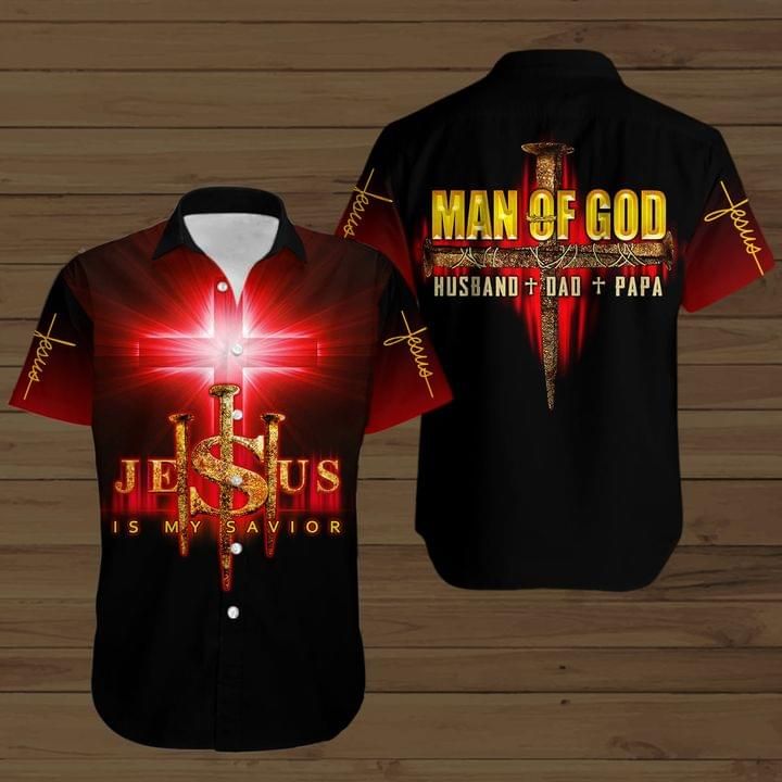 Jesus Is My Savior Man Of God Christian Cross Hawaii Aloha Shirts Ha8076