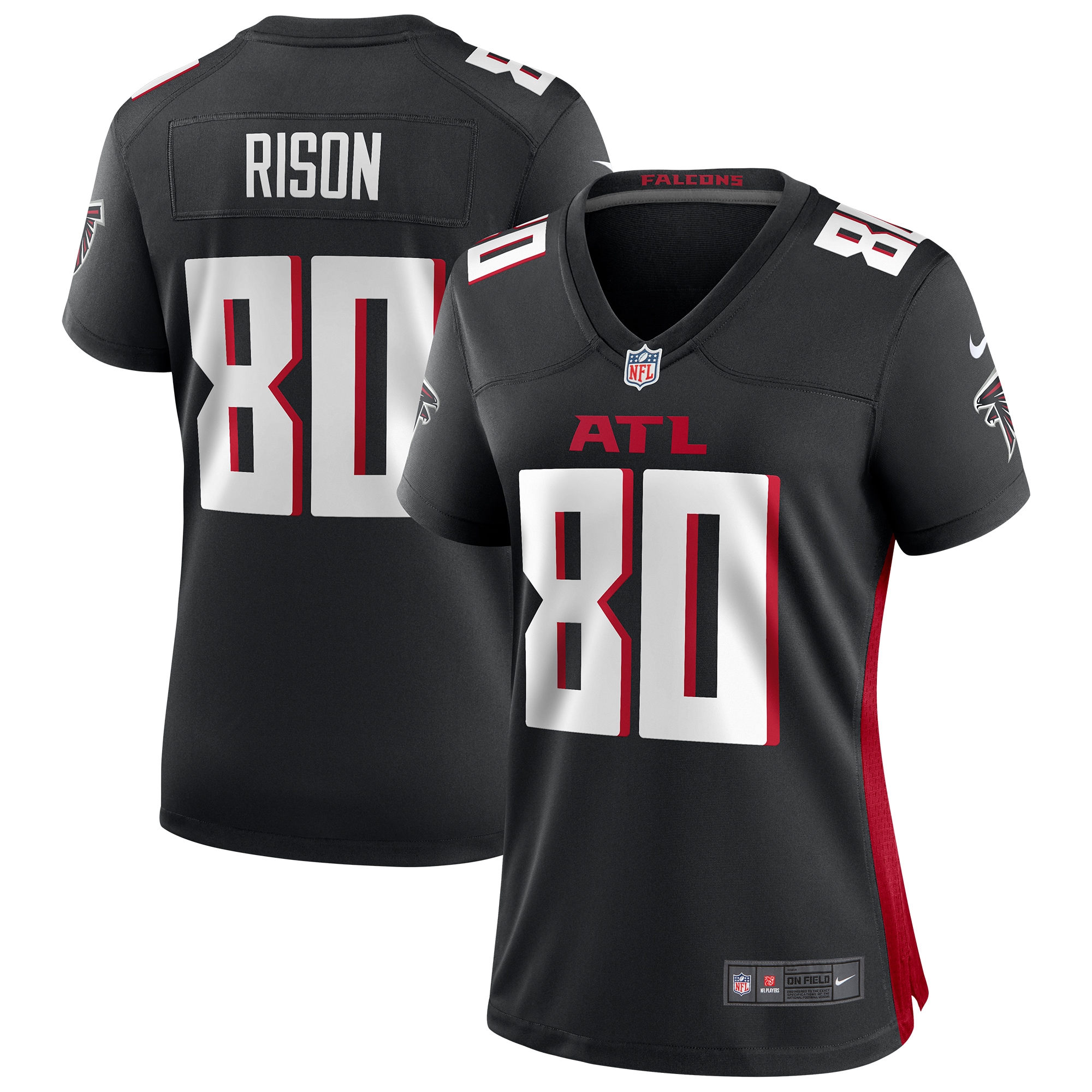 Women’s Atlanta Falcons Andre Rison Black Game Retired Player Jersey