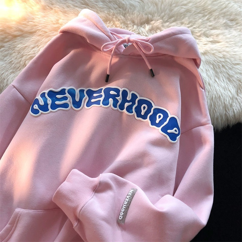 2022 New large size printing color sports hoodie couple American Korean version Harajuku trend oversized sweatshirt women alx